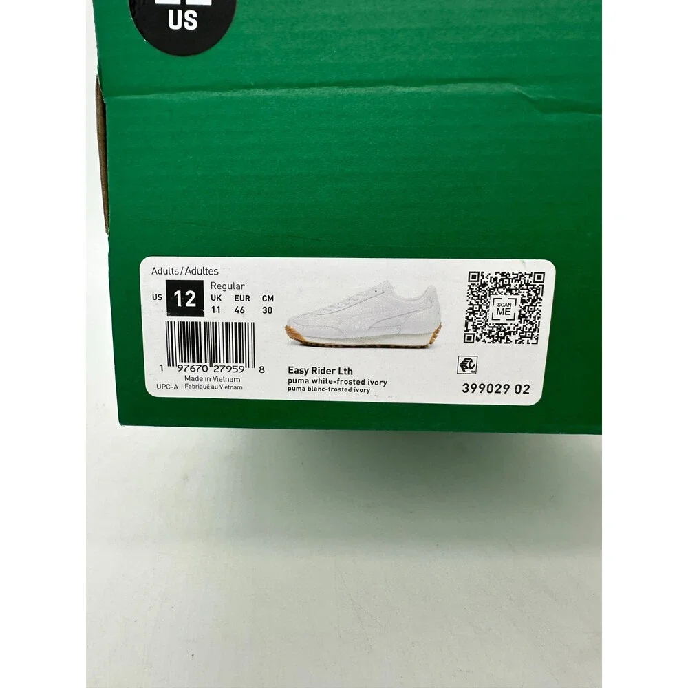 Puma Easy Rider Men's Size 12 White Gum Running Athletic Shoes 399029 02